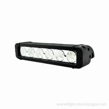 6 x 10W Cree LED Single Row Truck/Off-road Light, 8 to 70V Operating Voltage Range